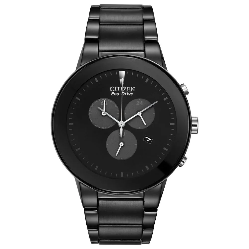 🔥Citizen Black Chronograph Watch! New!